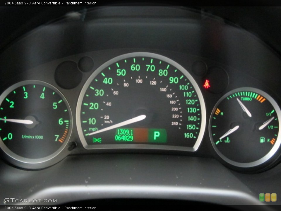 Parchment Interior Gauges for the 2004 Saab 9-3 Aero Convertible #59928197