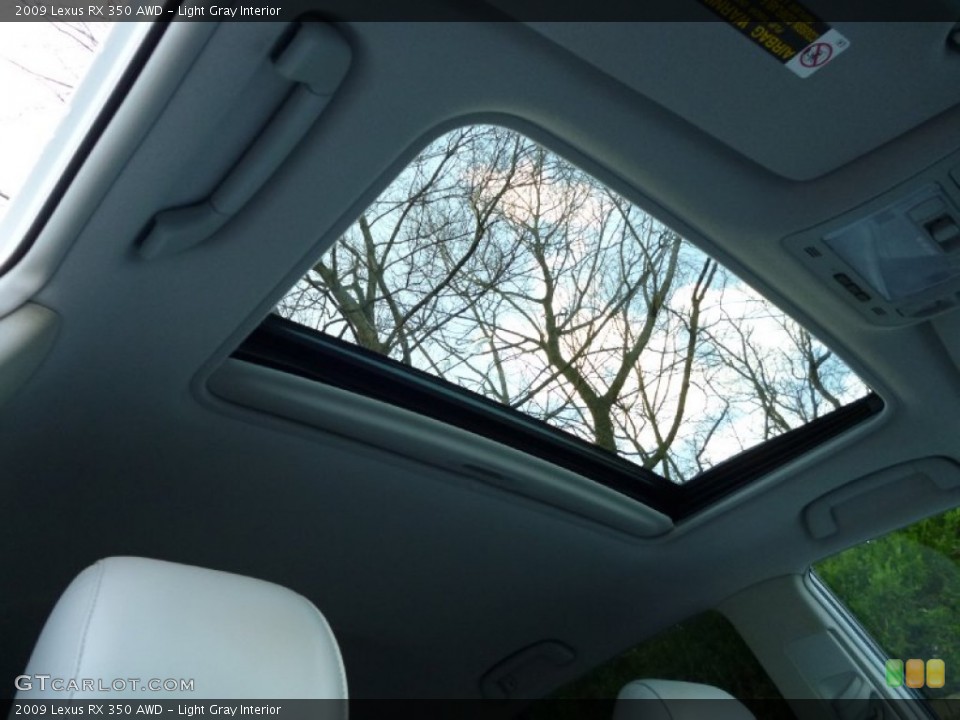 Light Gray Interior Sunroof for the 2009 Lexus RX 350 AWD #59932040