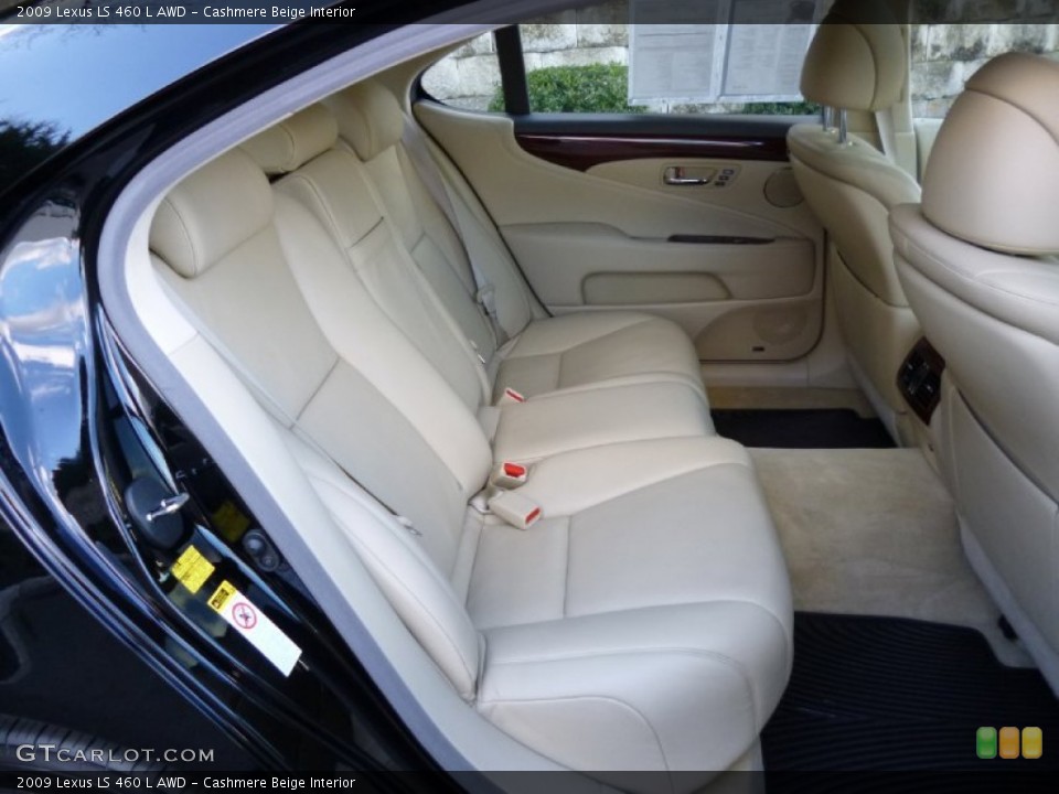 Cashmere Beige Interior Rear Seat for the 2009 Lexus LS 460 L AWD #59932151