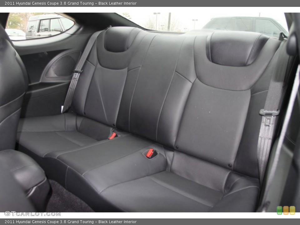 Black Leather Interior Rear Seat for the 2011 Hyundai Genesis Coupe 3.8 Grand Touring #59933474
