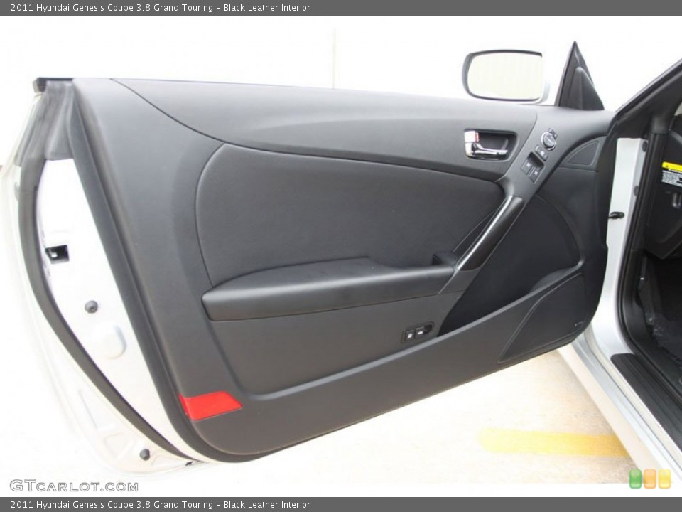 Black Leather Interior Door Panel for the 2011 Hyundai Genesis Coupe 3.8 Grand Touring #59933567