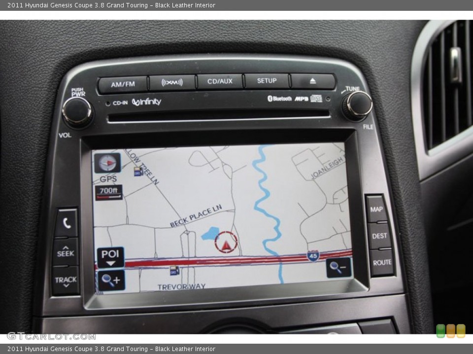 Black Leather Interior Navigation for the 2011 Hyundai Genesis Coupe 3.8 Grand Touring #59933612