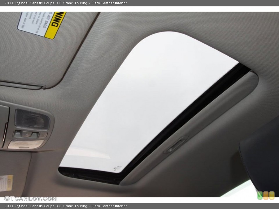 Black Leather Interior Sunroof for the 2011 Hyundai Genesis Coupe 3.8 Grand Touring #59933753