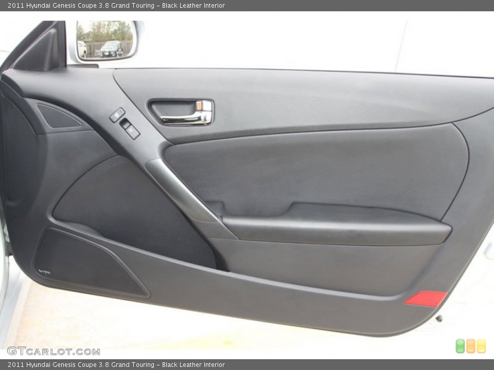 Black Leather Interior Door Panel for the 2011 Hyundai Genesis Coupe 3.8 Grand Touring #59933807