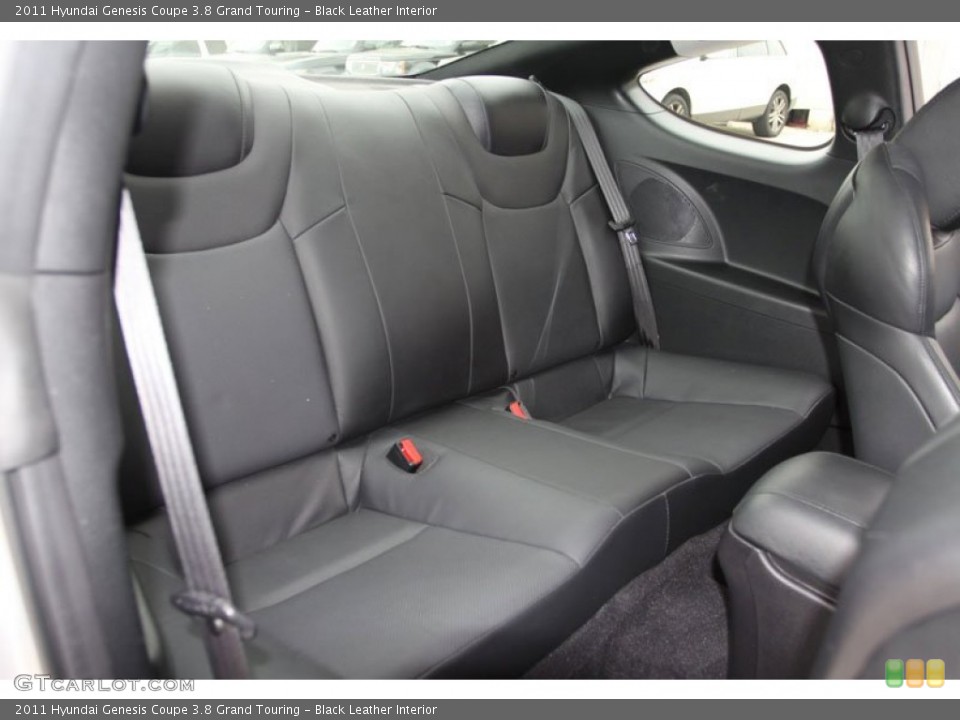 Black Leather Interior Rear Seat for the 2011 Hyundai Genesis Coupe 3.8 Grand Touring #59933816