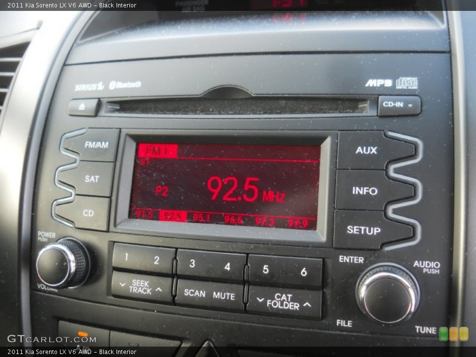 Black Interior Audio System for the 2011 Kia Sorento LX V6 AWD #59934038