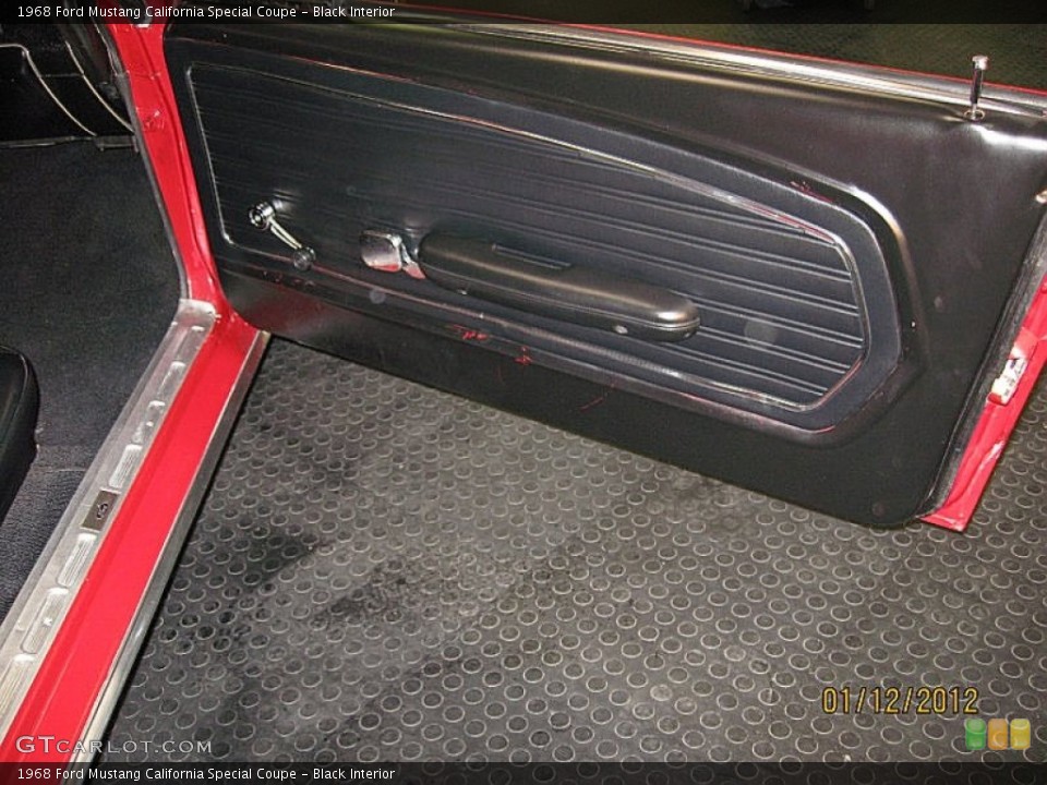 Black Interior Door Panel for the 1968 Ford Mustang California Special Coupe #59935136