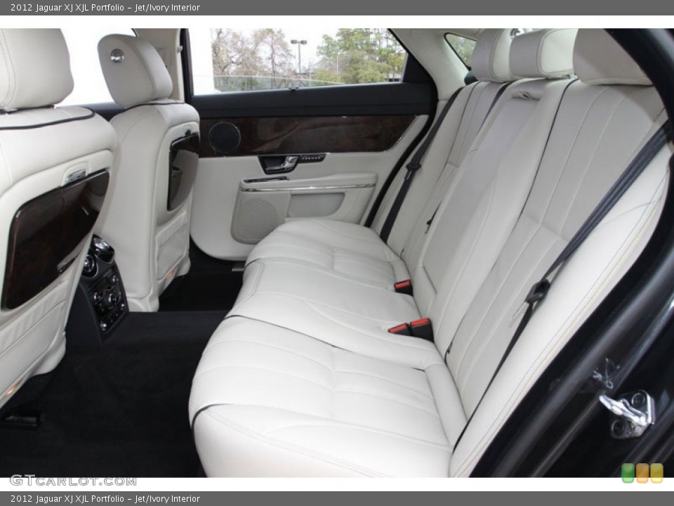 Jet/Ivory Interior Rear Seat for the 2012 Jaguar XJ XJL Portfolio #59935747