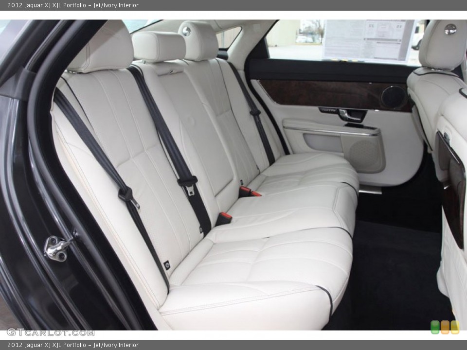Jet/Ivory Interior Rear Seat for the 2012 Jaguar XJ XJL Portfolio #59935901