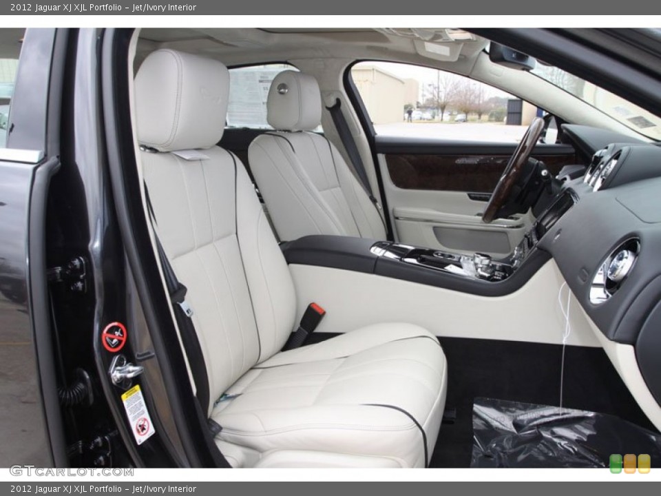 Jet/Ivory Interior Front Seat for the 2012 Jaguar XJ XJL Portfolio #59935919