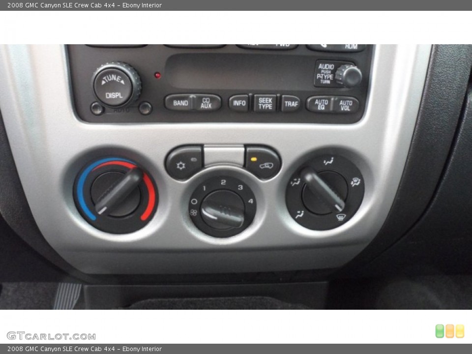 Ebony Interior Controls for the 2008 GMC Canyon SLE Crew Cab 4x4 #59942705