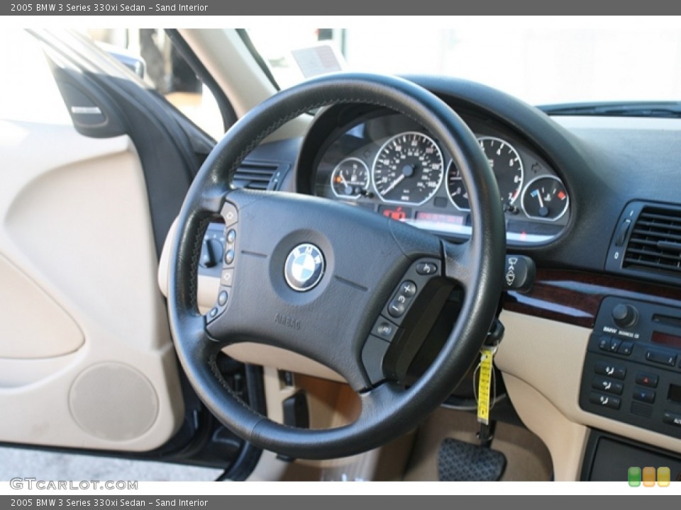 Sand Interior Steering Wheel for the 2005 BMW 3 Series 330xi Sedan #59943680