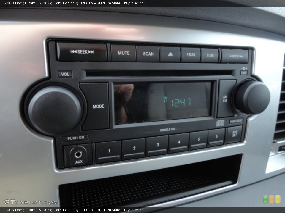 Medium Slate Gray Interior Audio System for the 2008 Dodge Ram 1500 Big Horn Edition Quad Cab #59945885