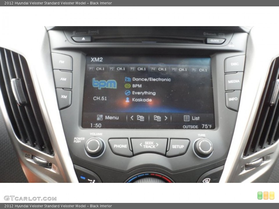 Black Interior Controls for the 2012 Hyundai Veloster  #59946638