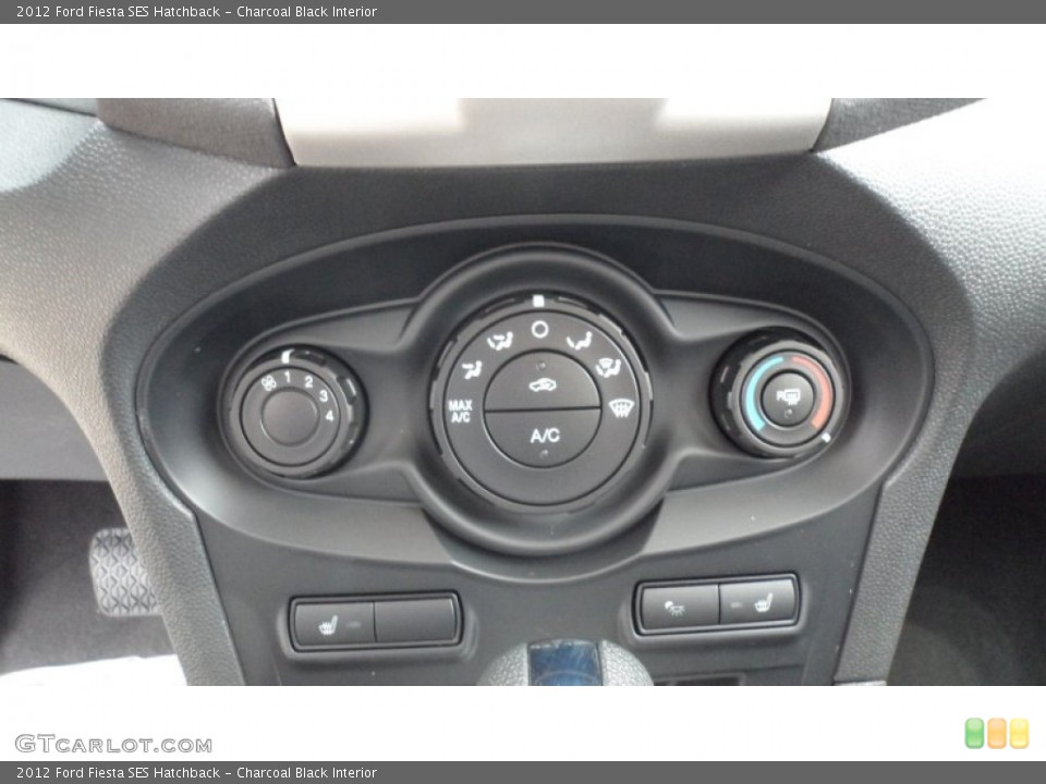 Charcoal Black Interior Controls for the 2012 Ford Fiesta SES Hatchback #59946968
