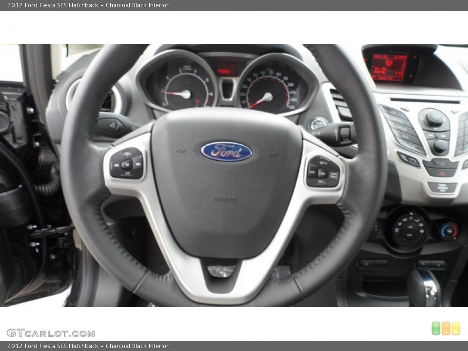 Charcoal Black Interior Steering Wheel for the 2012 Ford Fiesta SES Hatchback #59946986