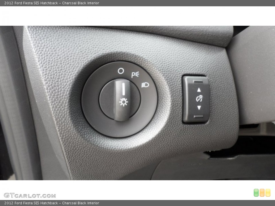 Charcoal Black Interior Controls for the 2012 Ford Fiesta SES Hatchback #59947004