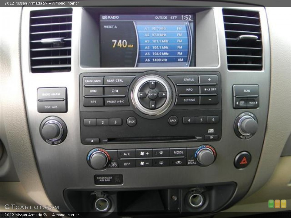 Almond Interior Controls for the 2012 Nissan Armada SV #59948948