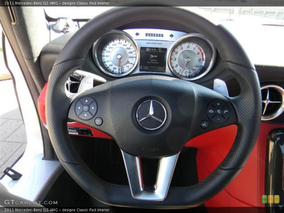designo Classic Red Interior Steering Wheel for the 2011 Mercedes-Benz SLS AMG #59950713
