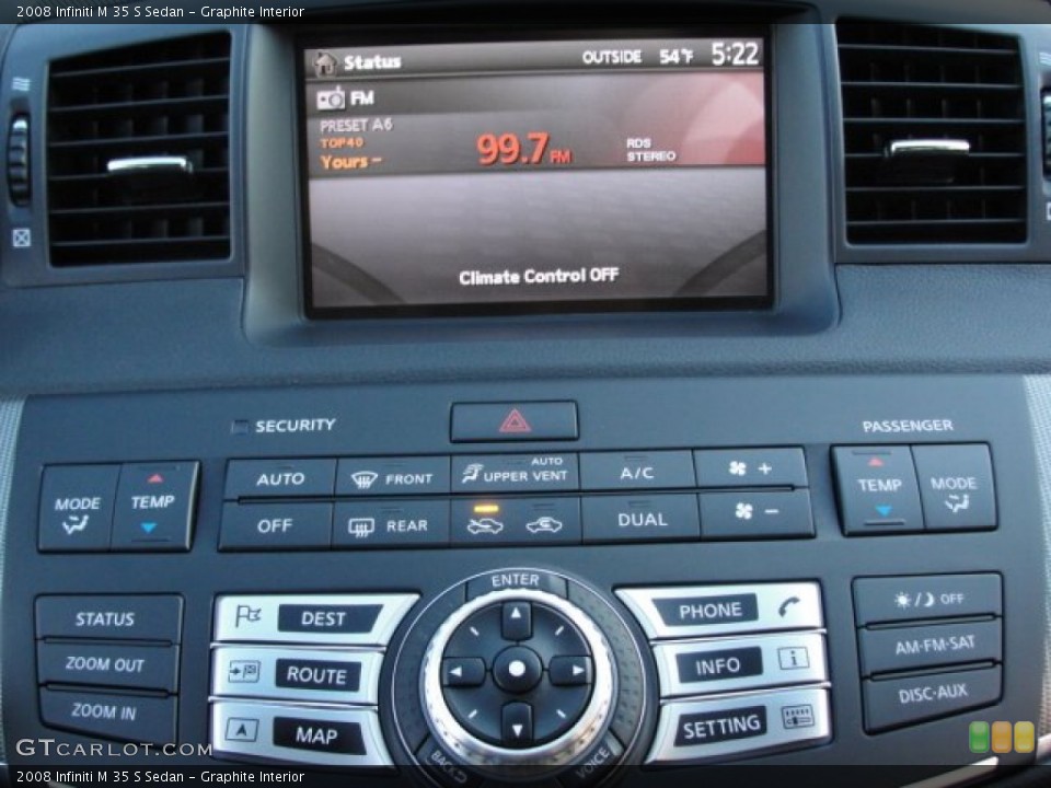 Graphite Interior Controls for the 2008 Infiniti M 35 S Sedan #59959058