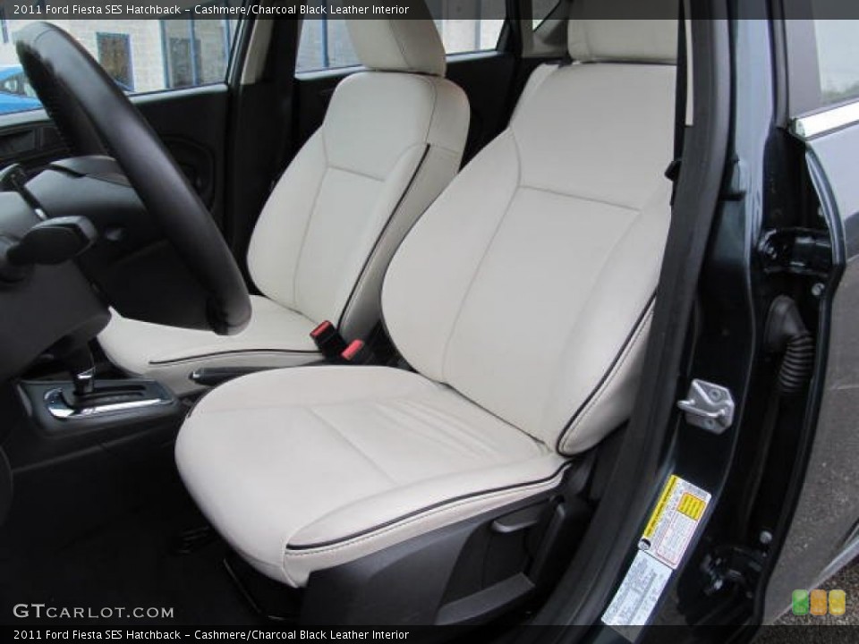 Cashmere/Charcoal Black Leather Interior Photo for the 2011 Ford Fiesta SES Hatchback #59960282