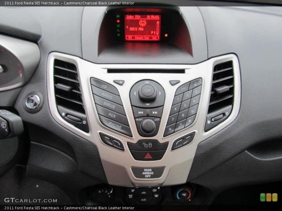 Cashmere/Charcoal Black Leather Interior Controls for the 2011 Ford Fiesta SES Hatchback #59960307