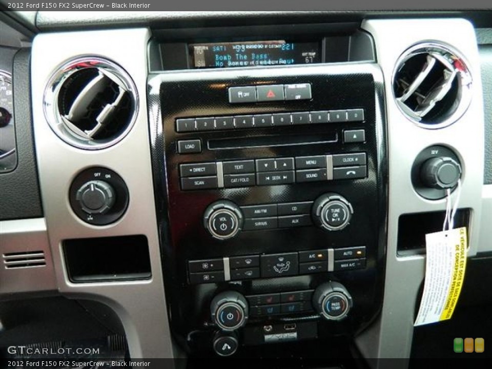 Black Interior Controls for the 2012 Ford F150 FX2 SuperCrew #59960724