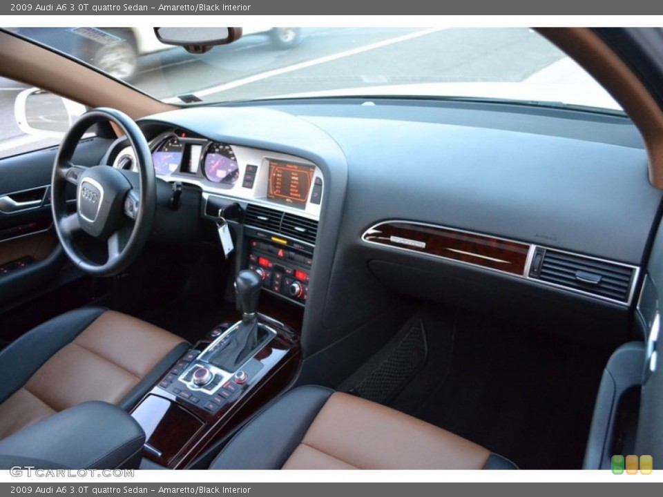 Amaretto/Black Interior Dashboard for the 2009 Audi A6 3.0T quattro Sedan #59961381