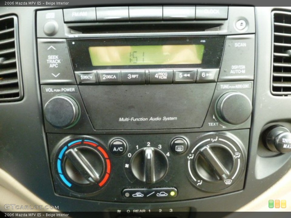 Beige Interior Controls for the 2006 Mazda MPV ES #59963859
