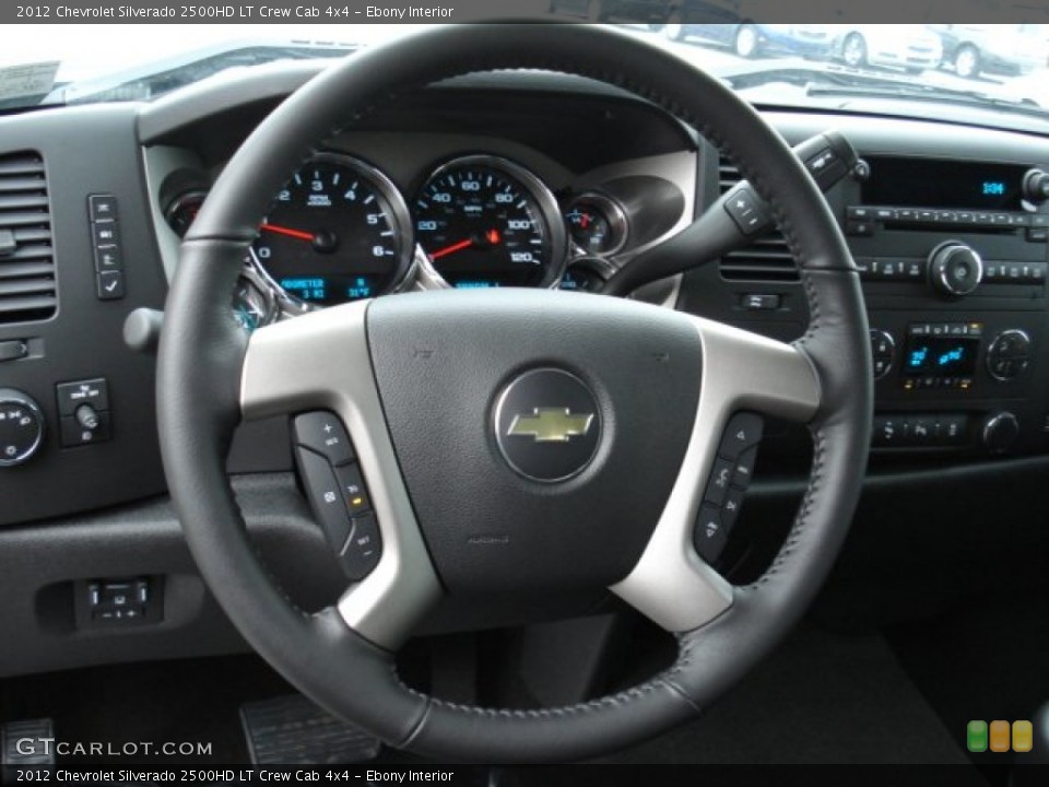 Ebony Interior Steering Wheel for the 2012 Chevrolet Silverado 2500HD LT Crew Cab 4x4 #59974399