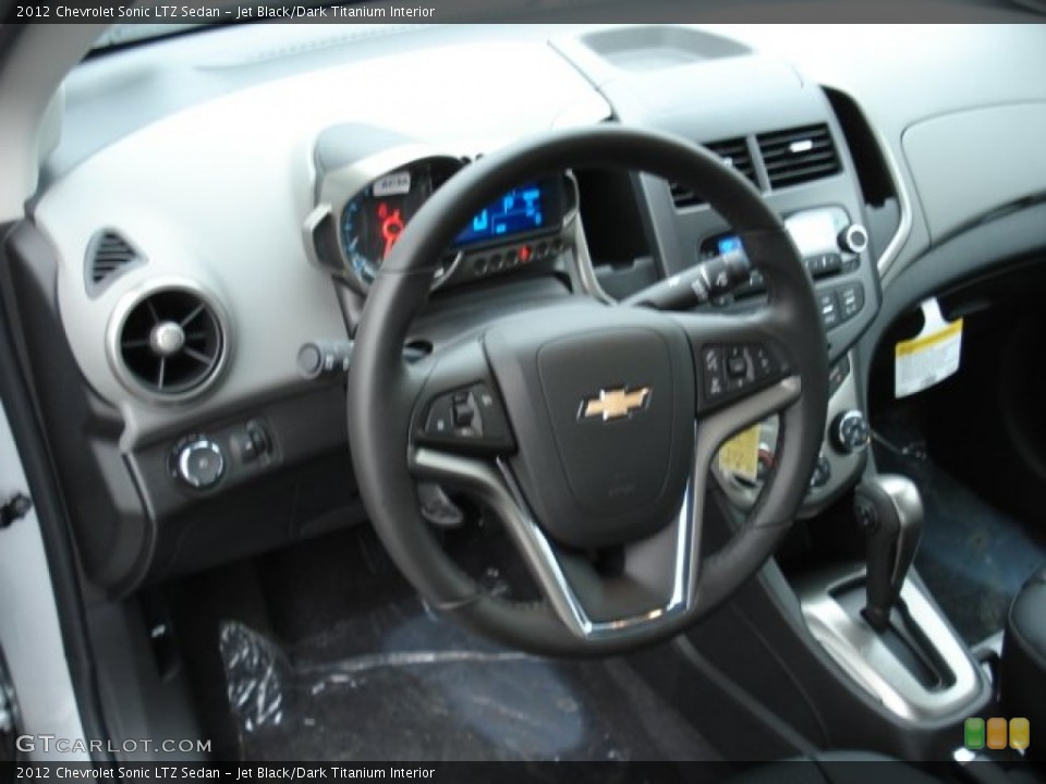 Jet Black/Dark Titanium Interior Dashboard for the 2012 Chevrolet Sonic LTZ Sedan #59974797