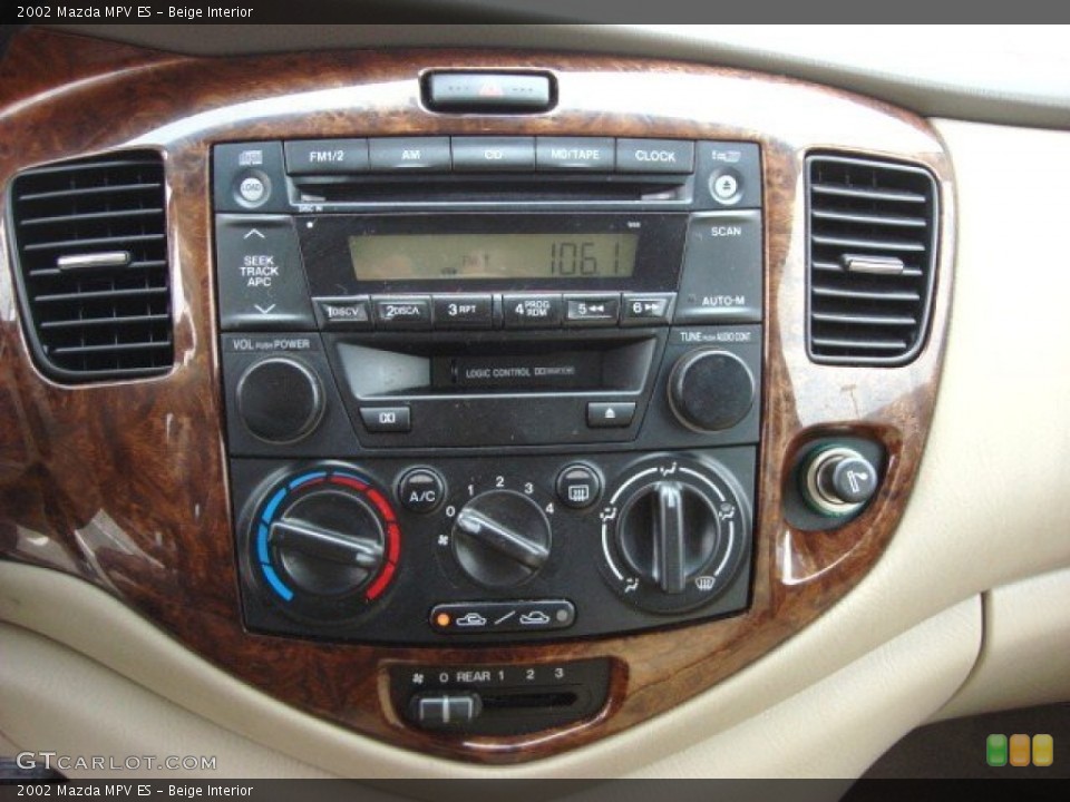 Beige Interior Controls for the 2002 Mazda MPV ES #59978193