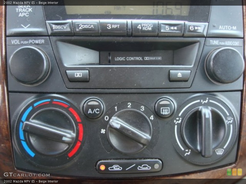 Beige Interior Controls for the 2002 Mazda MPV ES #59978196