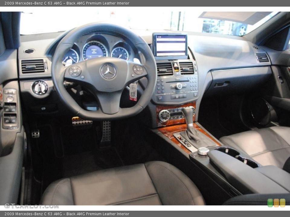 Black AMG Premium Leather Interior Dashboard for the 2009 Mercedes-Benz C 63 AMG #59979591