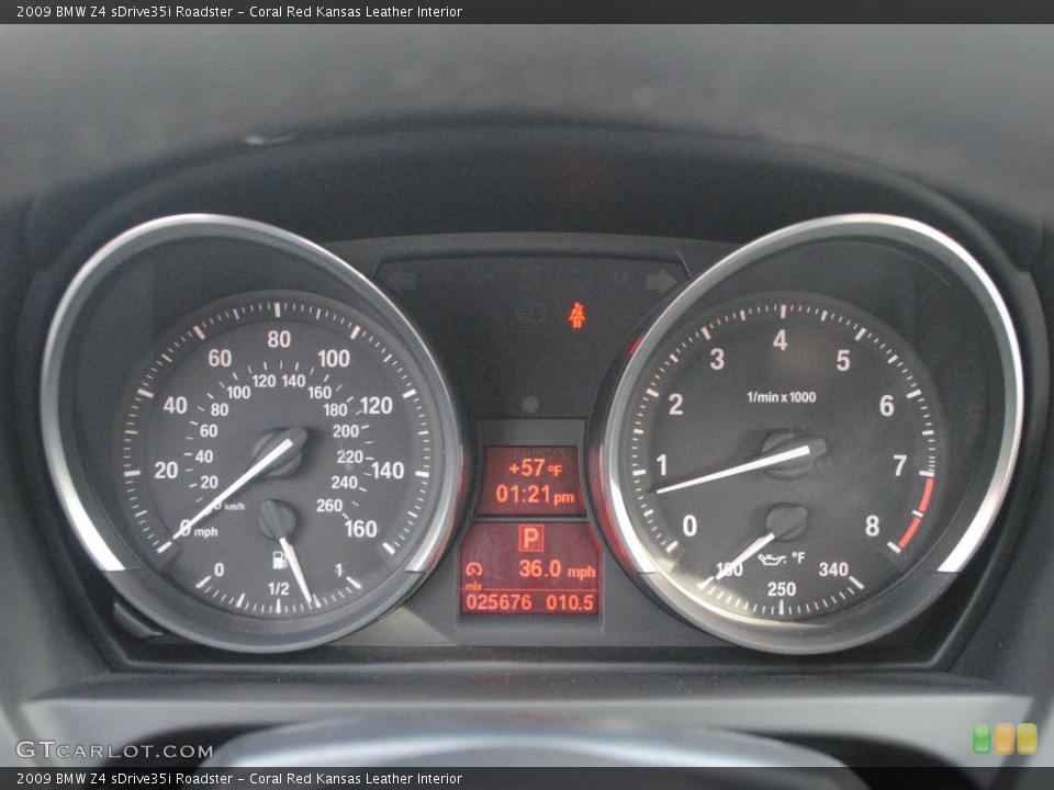 Coral Red Kansas Leather Interior Gauges for the 2009 BMW Z4 sDrive35i Roadster #59982851