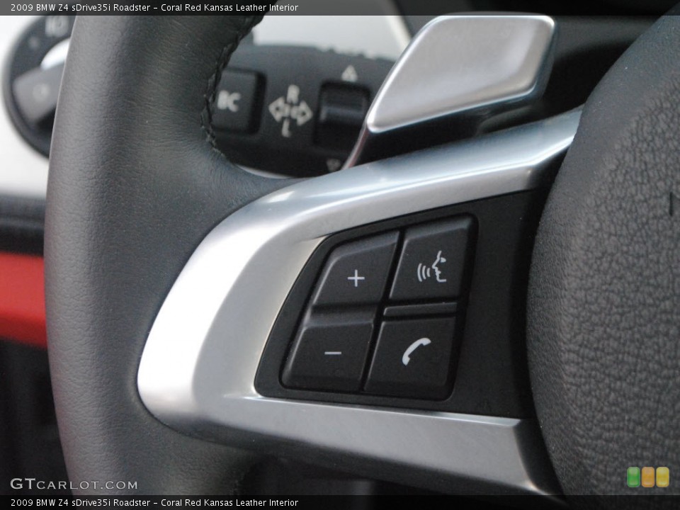 Coral Red Kansas Leather Interior Controls for the 2009 BMW Z4 sDrive35i Roadster #59982897