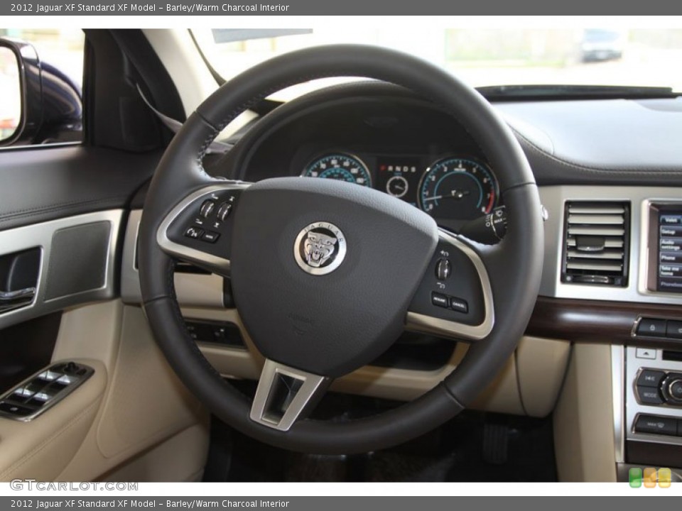 Barley/Warm Charcoal Interior Steering Wheel for the 2012 Jaguar XF  #59983350
