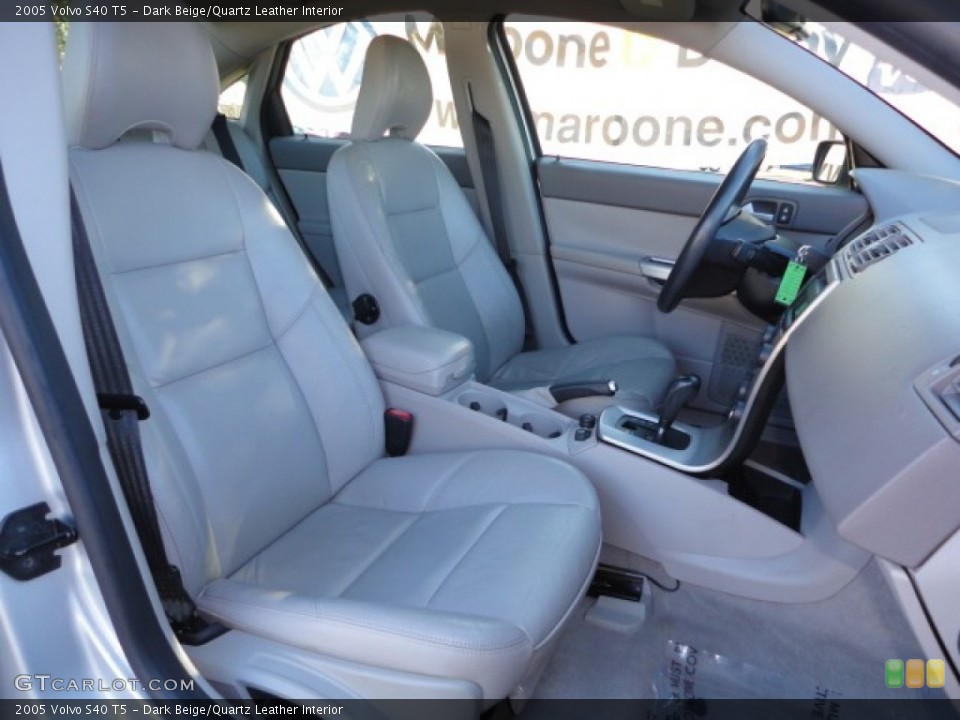 Dark Beige/Quartz Leather Interior Front Seat for the 2005 Volvo S40 T5 #59983737