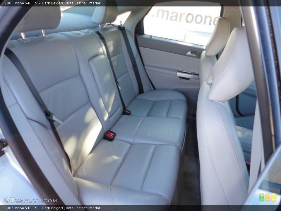 Dark Beige/Quartz Leather Interior Rear Seat for the 2005 Volvo S40 T5 #59983749