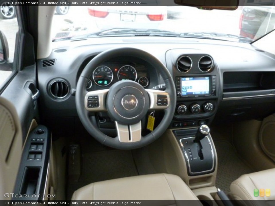 Dark Slate Gray/Light Pebble Beige Interior Dashboard for the 2011 Jeep Compass 2.4 Limited 4x4 #59983804