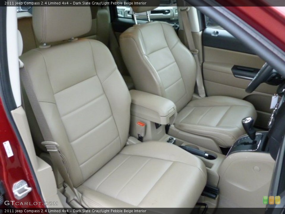 Dark Slate Gray/Light Pebble Beige Interior Front Seat for the 2011 Jeep Compass 2.4 Limited 4x4 #59983863