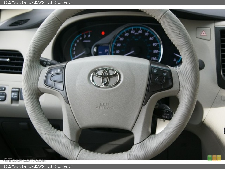 Light Gray Interior Steering Wheel for the 2012 Toyota Sienna XLE AWD #59987973