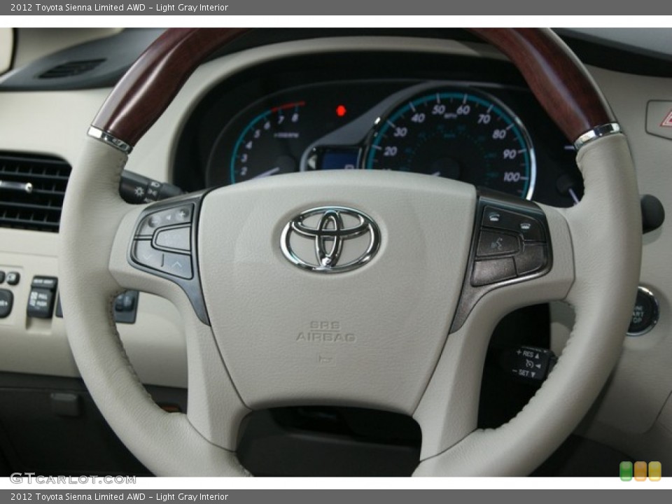 Light Gray Interior Steering Wheel for the 2012 Toyota Sienna Limited AWD #59988150