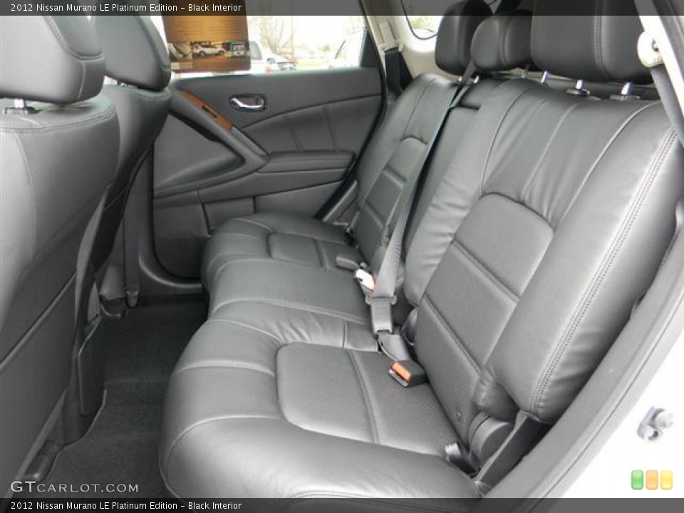 Black Interior Rear Seat for the 2012 Nissan Murano LE Platinum Edition #59990041