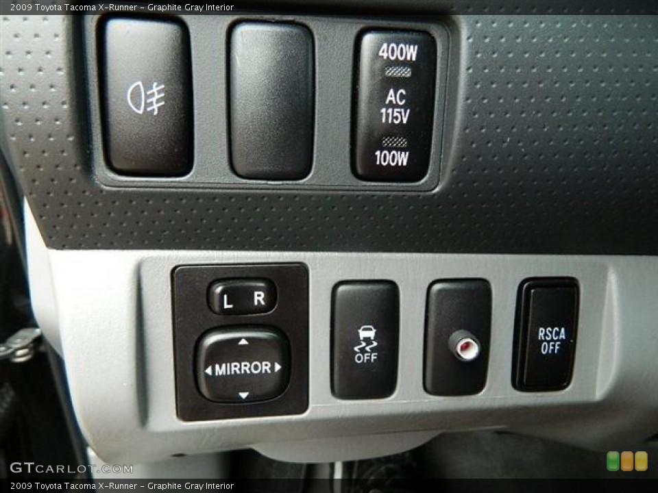 Graphite Gray Interior Controls for the 2009 Toyota Tacoma X-Runner #59990175