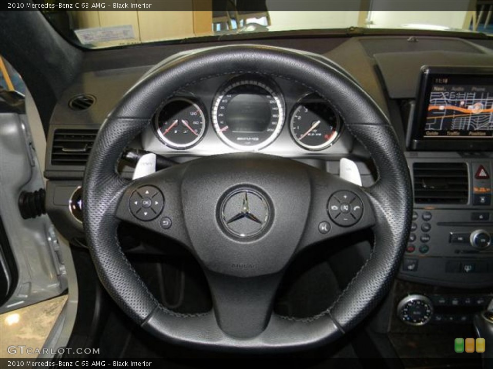 Black Interior Steering Wheel for the 2010 Mercedes-Benz C 63 AMG #59991169