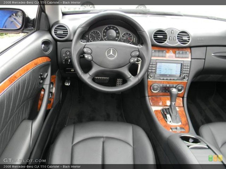 Black Interior Dashboard for the 2008 Mercedes-Benz CLK 550 Cabriolet #59992092