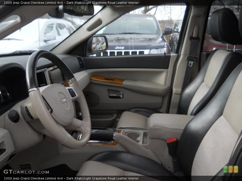 Dark Khaki/Light Graystone Royal Leather Interior Photo for the 2009 Jeep Grand Cherokee Limited 4x4 #59992396