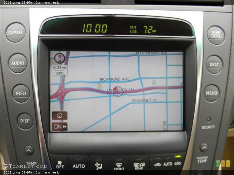 Cashmere Interior Navigation for the 2008 Lexus GS 460 #59993182