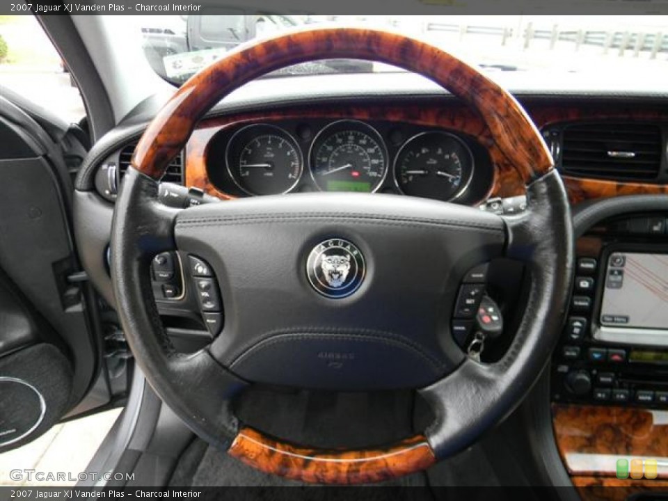 Charcoal Interior Steering Wheel for the 2007 Jaguar XJ Vanden Plas #59993452